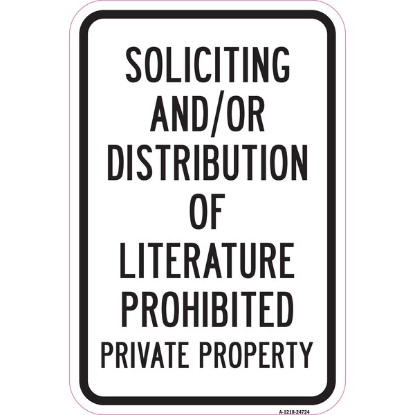 Signmission Safety Sign, 12 in Height, Aluminum, 18 in Length, 24724 A-1218-24724 - main
